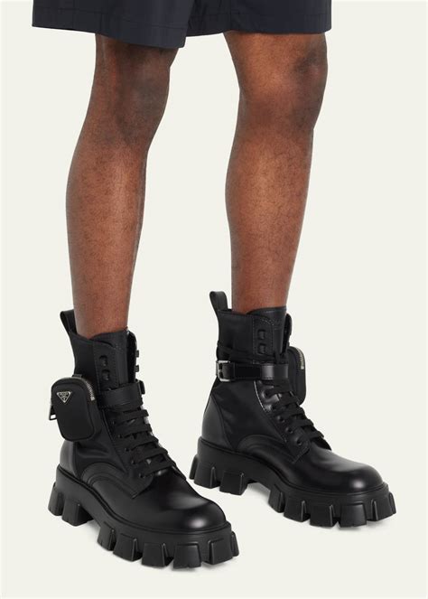 prada combat boots street style|Prada combat boots sale.